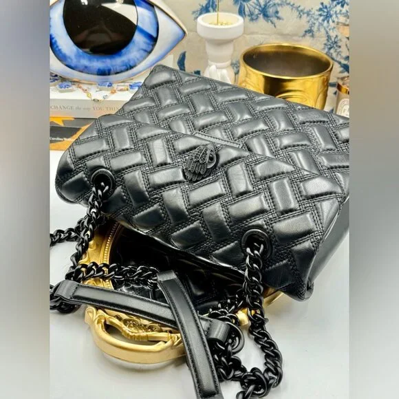 🆕 KURT GEIGER LONDON 🧿 NWOT Kensington Drench Bag, Black - Picture 10 of 16